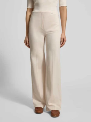 Spodnie materiałowe w kant z mieszanki wiskozy Marc Cain