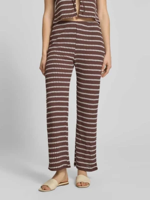 Spodnie materiałowe w kroju loose fit z domieszką bawełny model 'EVA LIFE' Only