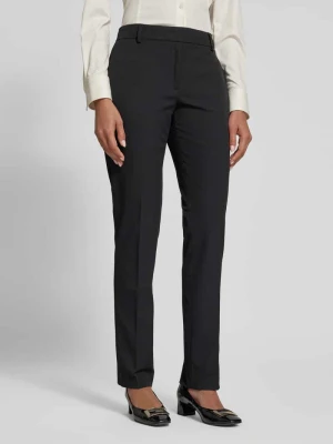 spodnie materiałowe w kroju slim fit z kantami Christian Berg Czarny