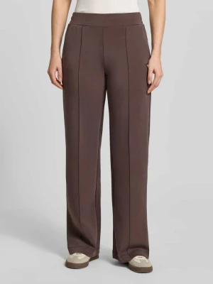 Spodnie materiałowe w kroju straight fit z dodatkiem modalu model 'Olympe' GUESS Activewear