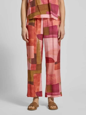 Spodnie materiałowe we wzór na całej powierzchni model 'CATANIA' Soyaconcept