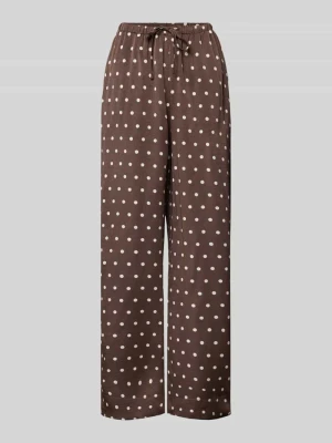 Spodnie materiałowe we wzór na całej powierzchni model 'Sebba' NEO NOIR