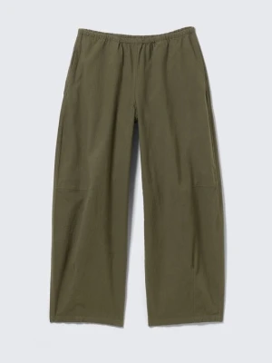 Spodnie materiałowe Weekday khaki
