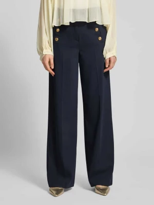 Spodnie materiałowe Wide Fit z domieszką wiskozy Christian Berg Woman Selection