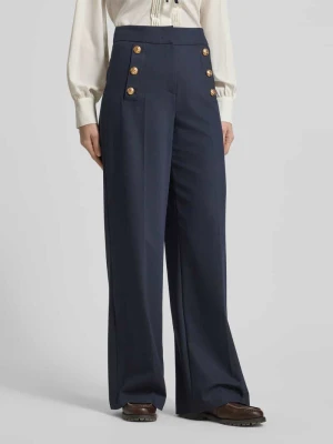 Spodnie materiałowe Wide Fit z domieszką wiskozy Christian Berg Woman Selection