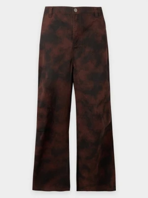 Spodnie materiałowe YOURTURN By Zalando ciemnobrązowy melanż