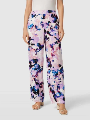 Zdjęcie produktu Spodnie materiałowe z czystej wiskozy ze wzorem na całej powierzchni model ‘THEA’ Selected Femme