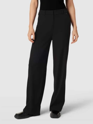 Spodnie materiałowe z detalem z logo comma