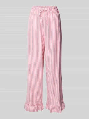 Spodnie materiałowe z detalem z logo model ‘Ruby’ OH APRIL