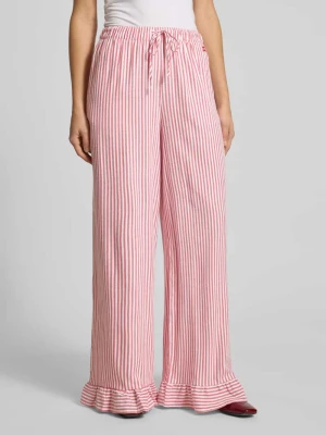 Spodnie materiałowe z detalem z logo model ‘Ruby’ OH APRIL