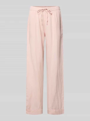 Spodnie materiałowe z dodatkiem lnu i wpuszczane kieszenie NEO NOIR