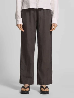 Spodnie materiałowe z dodatkiem lnu i wpuszczane kieszenie NEO NOIR