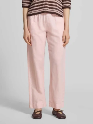 Spodnie materiałowe z dodatkiem lnu i wpuszczane kieszenie NEO NOIR