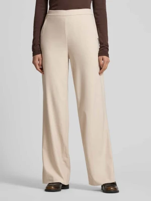 Spodnie materiałowe z szeroką nogawką i elastycznym pasem model ‘PALINA’ RAFFAELLO ROSSI