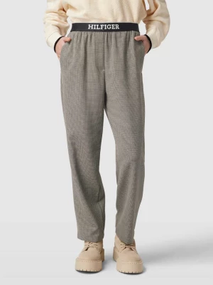 Spodnie materiałowe z elastycznym pasem z logo Tommy Hilfiger