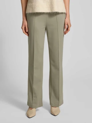 Spodnie materiałowe z elastycznym paskiem z logo monari