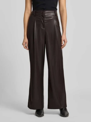 Spodnie materiałowe z imitacji skóry Bash