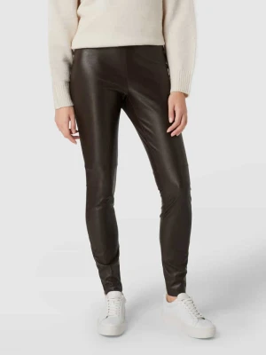 Spodnie materiałowe z imitacji skóry model ‘Randa’ CAMBIO