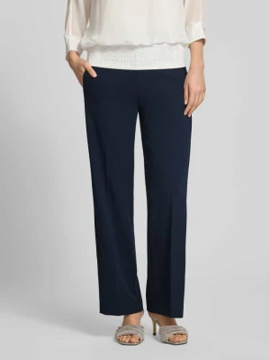 Spodnie materiałowe z kantami i elastycznym pasem Vera Mont