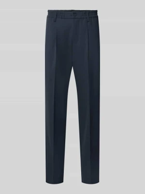 Spodnie materiałowe z kantami model 'MARC' Casual Friday Granatowy