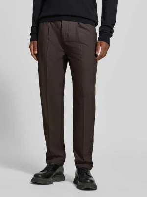 Spodnie materiałowe z kantami model 'MARC' Casual Friday Khaki