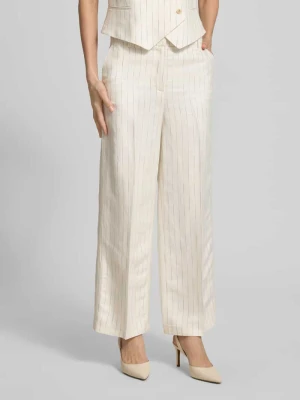 Spodnie materiałowe z kantem o szerokim kroju krój wide fit Christian Berg Woman Selection