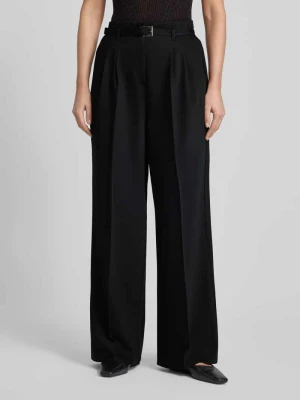 Spodnie materiałowe z kieszeniami z tyłu MORE & MORE