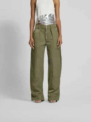 Spodnie materiałowe z kieszeniami z tyłu Paco Rabanne Khaki