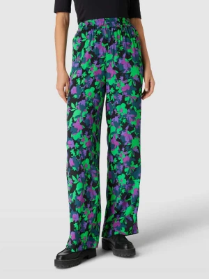 Spodnie materiałowe z kwiatowym wzorem model ‘LICCO’ YAS