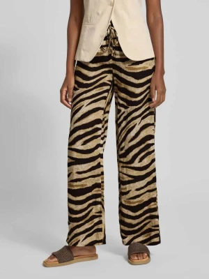 Spodnie materiałowe z lnu z wpuszczanymi kieszeniami w stylu francuskim Lauren Ralph Lauren