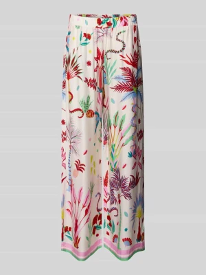 Spodnie materiałowe z mieszanka wiskozy we wzór na całej powierzchni model 'PRISILLA' Vila