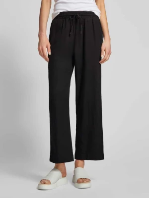 Spodnie materiałowe z mieszanki lnu i wiskozy model ‘LAVA’ FREE/QUENT