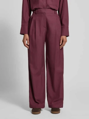 Spodnie materiałowe z mieszanki lyocellu i bawełny z szeroką nogawką JAKE*S STUDIO WOMAN