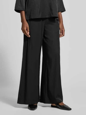 Spodnie materiałowe z mieszanki wiskozy z elastycznym pasem model ‘HILDA’ FREE/QUENT