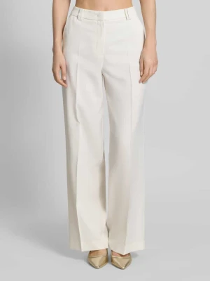 Spodnie materiałowe z mieszanki wiskozy z zaprasowanym kantem MORE & MORE