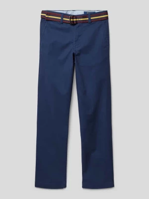 Spodnie materiałowe z paskiem model ‘BEDFORD’ Polo Ralph Lauren Teens