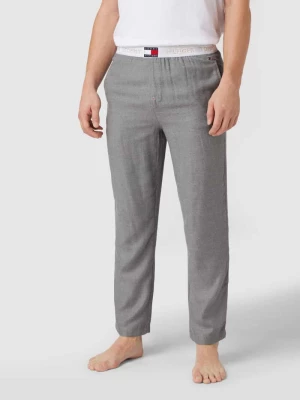 Spodnie materiałowe z paskiem z logo Tommy Hilfiger