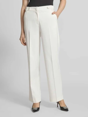 Zdjęcie produktu Spodnie materiałowe z prostą nogawką i fakturowanym wzorem MORE & MORE