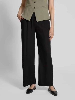 Spodnie materiałowe z prostą nogawką i wpuszczanymi kieszeniami model ‘PRICIL’ Vila