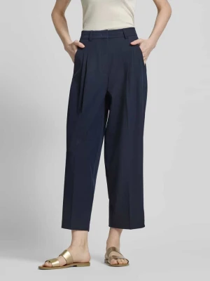 Spodnie materiałowe z prostą nogawką i zakładkami w pasie Smith and Soul