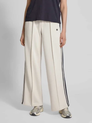 Spodnie materiałowe z prostą nogawką z przeszytym kantem Oui