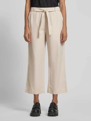 Spodnie materiałowe z prostą, skróconą nogawką comma