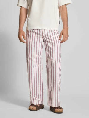 Spodnie materiałowe z szeroką nogawką i dodatkiem lnu PROHIBITED