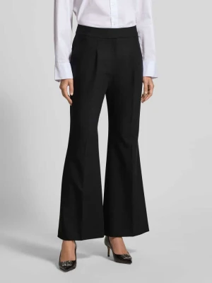 Spodnie materiałowe z szeroką nogawką i dodatkiem wiskozy model ‘HAMAIA’ HUGO