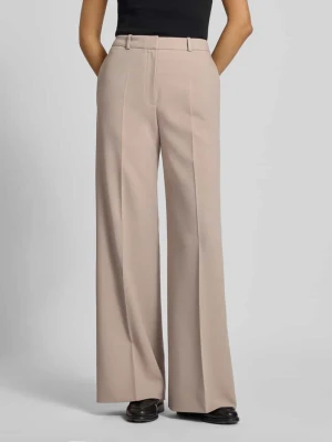 Spodnie materiałowe z szeroką nogawką i dodatkiem wiskozy model ‘HASMINA’ HUGO