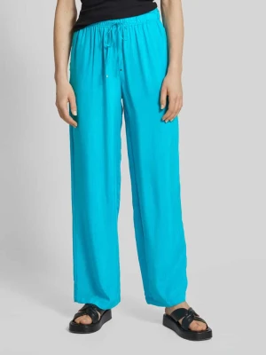 Spodnie materiałowe z szeroką nogawką i elastycznym pasem model ‘AURONZO’ Pennyblack