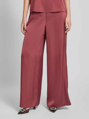 Spodnie materiałowe z szeroką nogawką i elastycznym pasem V by Vera Mont
