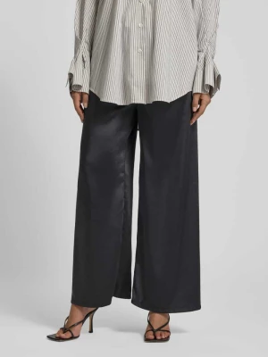 Spodnie materiałowe z szeroką nogawką i elastycznym pasem ZABAIONE