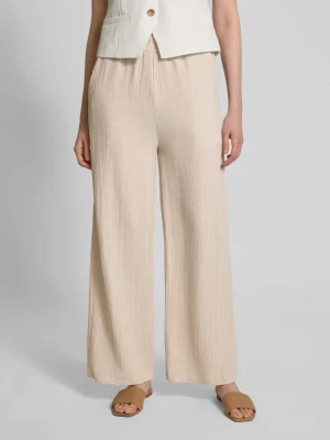 Spodnie materiałowe z szeroką nogawką i fakturowanym wzorem model ‘Jo44laa’ ZABAIONE