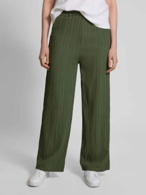 Spodnie materiałowe z szeroką nogawką i fakturowanym wzorem model ‘Jo44laa’ ZABAIONE